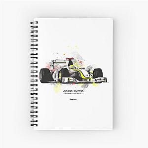 Jenson Button - Brawn BGP 001 - 2009 Spiral Notebook