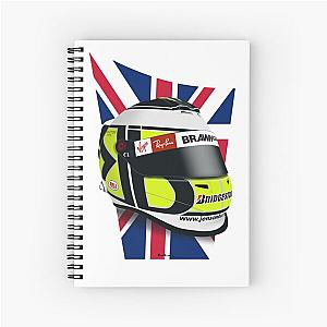 Jenson Button 2009 Spiral Notebook with Helmet Flag