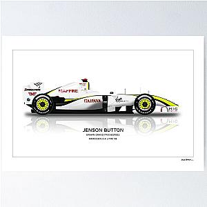 Jenson Button - Brawn BGP1 - Brazil Poster