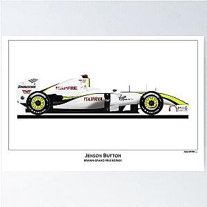 Jenson Button Brawn BGP001 Poster