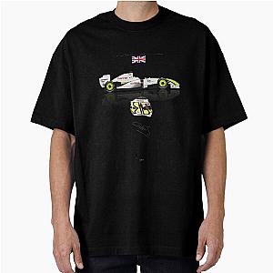 Jenson Button Brawn GP 001 Driver Helmet Oversized T-Shirt