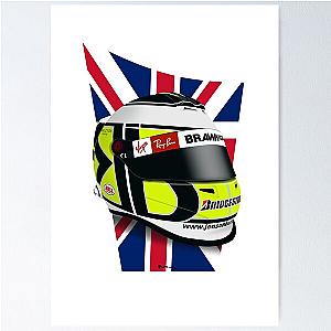Jenson Button 2009 Helmet Flag Poster