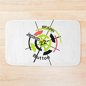 Brawn GP F1 Jenson Button 22 Design Bathroom Mat