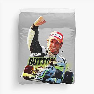 Low Poly Jenson Button Duvet Cover