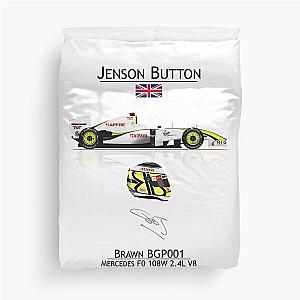 Jenson Button Brawn BGP001 Driver Helmet Duvet Cover