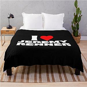 I Love Jeremy Renner White Throw Blanket