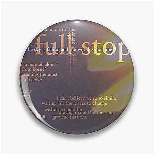 full stop - love is not dying jeremy zucker typographic Pin