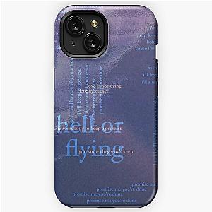 hell or flying - love is not dying jeremy zucker typographic iPhone Tough Case