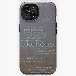 lakehouse - love is not dying jeremy zucker typographic iPhone Tough Case