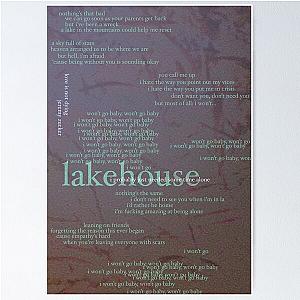 lakehouse - love is not dying jeremy zucker typographic Poster