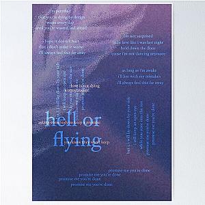 hell or flying - love is not dying jeremy zucker typographic Poster