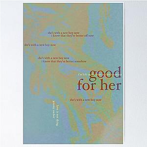 good for her - love is not dying jeremy zucker typographic Poster