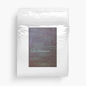 lakehouse - love is not dying jeremy zucker typographic Duvet Cover