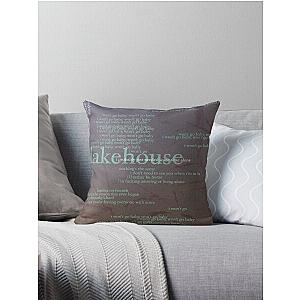 lakehouse - love is not dying jeremy zucker typographic Throw Pillow