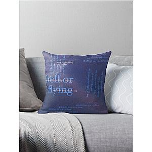 hell or flying - love is not dying jeremy zucker typographic Throw Pillow