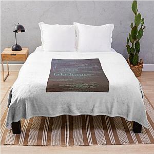 lakehouse - love is not dying jeremy zucker typographic Throw Blanket