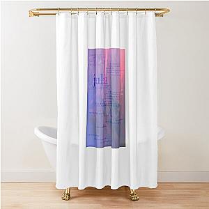 julia - love is not dying jeremy zucker typographic Shower Curtain