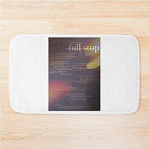 full stop - love is not dying jeremy zucker typographic Bath Mat