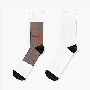 brooks - love is not dying jeremy zucker typographic Socks