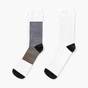 lakehouse - love is not dying jeremy zucker typographic Socks