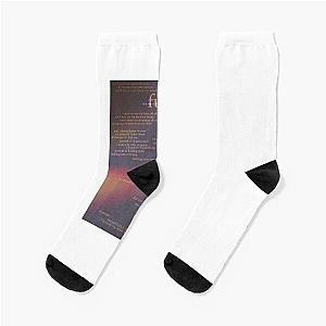 full stop - love is not dying jeremy zucker typographic Socks