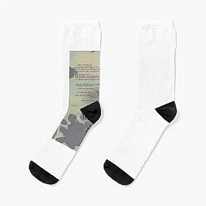 were fucked, its fine - love is not dying jeremy zucker typographic Socks