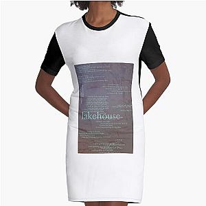 lakehouse - love is not dying jeremy zucker typographic Graphic T-Shirt Dress