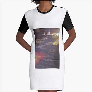 full stop - love is not dying jeremy zucker typographic Graphic T-Shirt Dress