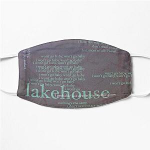 lakehouse - love is not dying jeremy zucker typographic Flat Mask