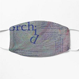 orchid - love is not dying jeremy zucker typographic Flat Mask