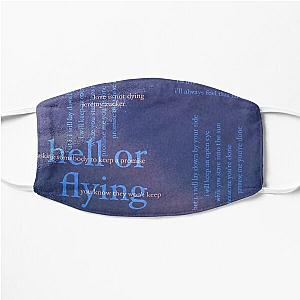 hell or flying - love is not dying jeremy zucker typographic Flat Mask