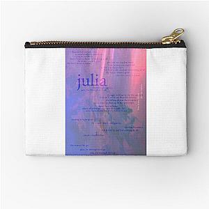 julia - love is not dying jeremy zucker typographic Zipper Pouch