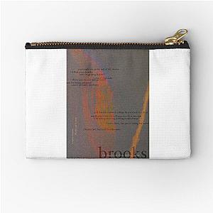 brooks - love is not dying jeremy zucker typographic Zipper Pouch