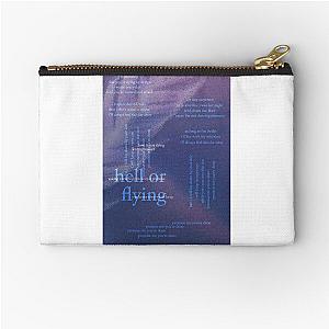 hell or flying - love is not dying jeremy zucker typographic Zipper Pouch