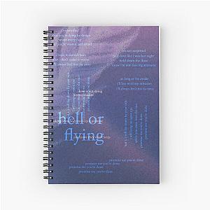 hell or flying - love is not dying jeremy zucker typographic Spiral Notebook