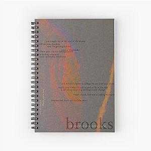 brooks - love is not dying jeremy zucker typographic Spiral Notebook