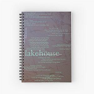 lakehouse - love is not dying jeremy zucker typographic Spiral Notebook