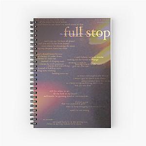 full stop - love is not dying jeremy zucker typographic Spiral Notebook