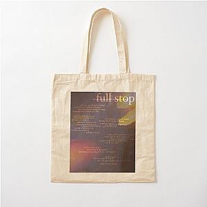 full stop - love is not dying jeremy zucker typographic Cotton Tote Bag