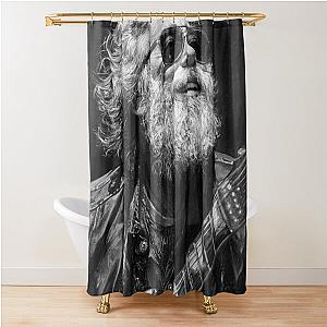 Iconic Jerry Garcia Black and White Shower Curtain