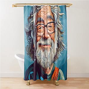 Jerry Garcia Caricature Artwork Shower Curtain