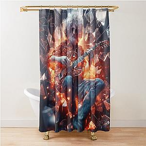 Jerry Garcia Explosive Music Icon Shower Curtain