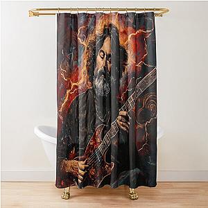 Epic Guitarist Jerry Garcia Electrifying Passion Energy Shower Curtain