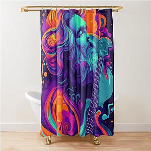 Jerry Garcia Psychedelic Art Shower Curtain