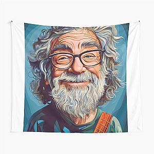 Jerry Garcia Caricature Artwork Tapestry for Grateful Dead Fans
