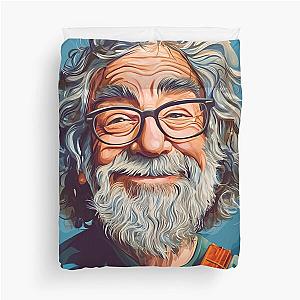 Jerry Garcia Caricature Artwork for Grateful Dead Fans Duvet Cover