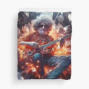 Jerry Garcia Explosive Music Icon Shattered Glass Design Duvet Cover