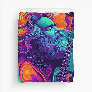 Jerry Garcia Psychedelic Art Duvet Cover
