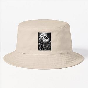 Iconic Jerry Garcia Portrait in Black Bucket Hat