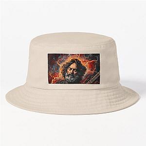 Epic Guitarist Artwork Jerry Garcia Electrifying Passion and Energy Bucket Hat